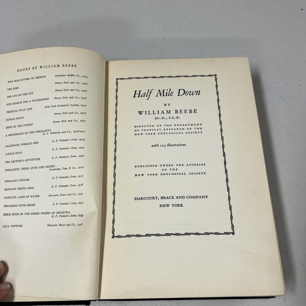 Half Mile Down by American naturalist and explorer William 1934